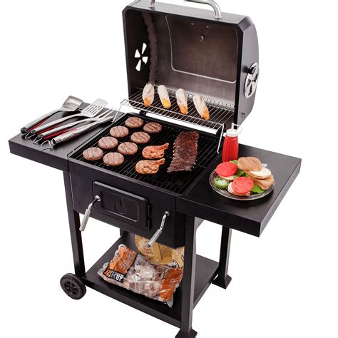 Classic charcoal burning grills offer that traditional smoky flavor you grew up with, while our gas and electric grills provide a flavorless heat source, letting your marinades and barbeque sauces take center stage. Wire brushes can also help keep old flavors of last week’s dinner from changing the flavor of your burgers and corn on the cob.
